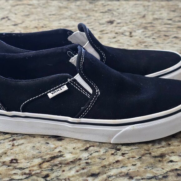 Vans Off the Wall Slip on Black Sneakers Womens Sz 6 - Picture 6 of 6